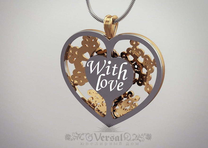 Подвеска VGPS0122 из Розовое (красное) золото, Комбинированные от Ювелирный Дом Версаль 2