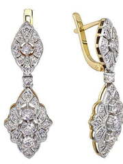 Серьги 82022 из Белое золото, Комбинированные от Ювелирный салон Юверос 1