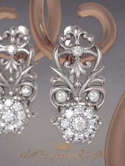 Серьги VGS0139 из Белое золото, Платина от Ювелирный Дом Версаль 1