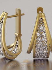 Серьги VGS0011 из Комбинированные от Ювелирный Дом Версаль 1