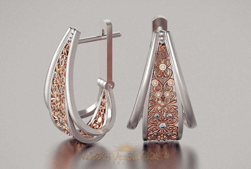 Серьги VGS0011 из Комбинированные от Ювелирный Дом Версаль 2