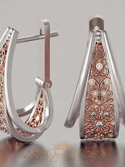 Серьги VGS0011 из Комбинированные от Ювелирный Дом Версаль 2