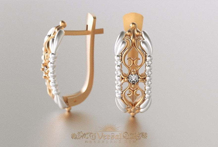 Серьги VGS0125 из Комбинированные от Ювелирный Дом Версаль 2