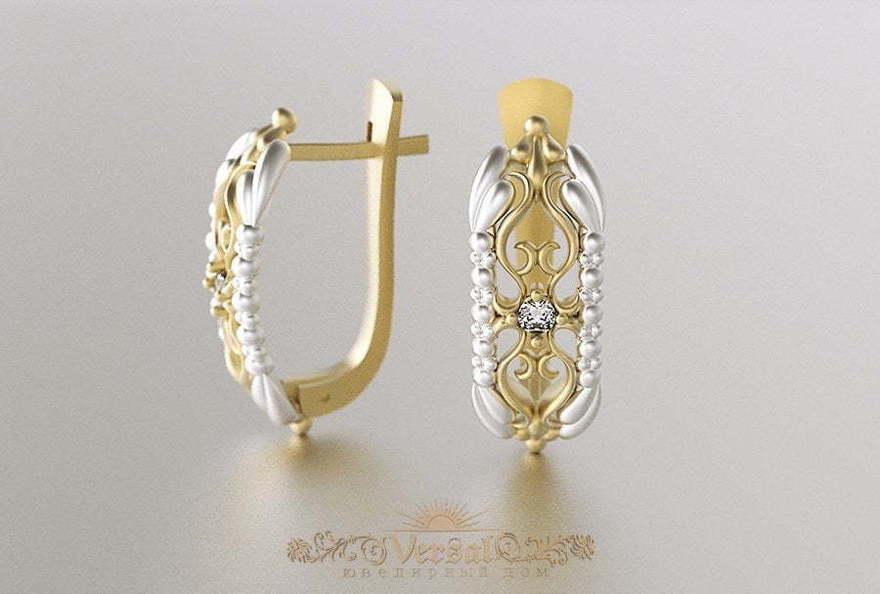 Серьги VGS0125 из Комбинированные от Ювелирный Дом Версаль 3