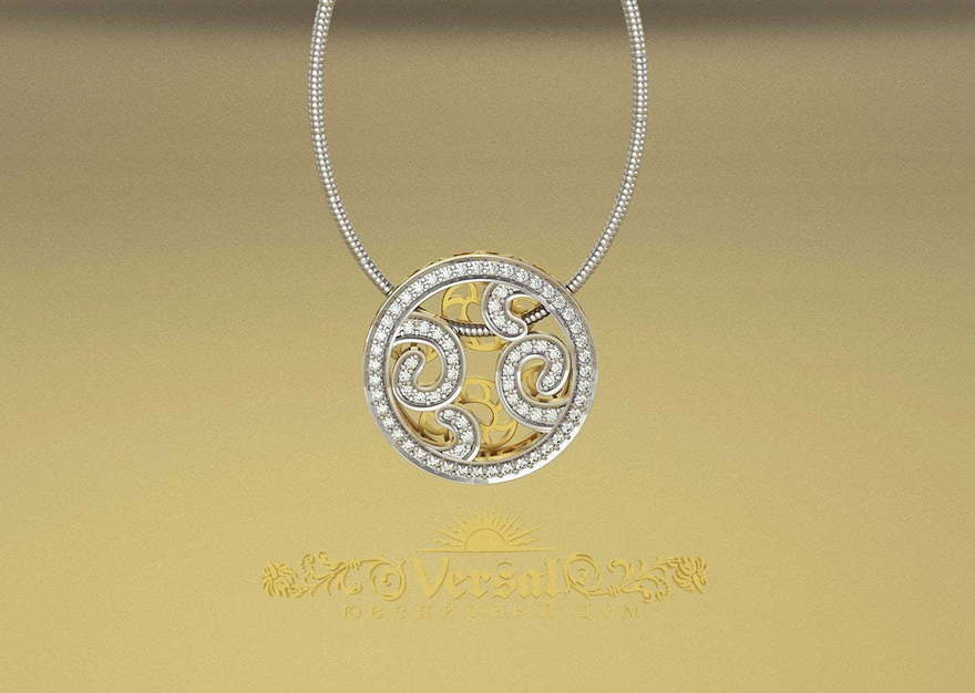 Подвеска VGPS0128 из Желтое золото, Белое золото, Комбинированные от Ювелирный Дом Версаль 2