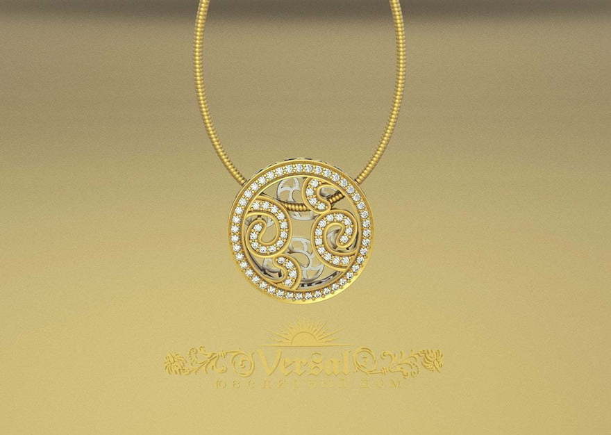 Подвеска VGPS0128 из Желтое золото, Белое золото, Комбинированные от Ювелирный Дом Версаль 3