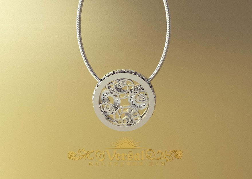 Подвеска VGPS0128 из Белое золото, Серебро, Платина от Ювелирный Дом Версаль 2