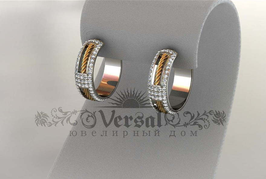 Серьги VGS0141 из Белое золото от Ювелирный Дом Версаль 1