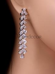 Серьги с цирконами Mercato из Посеребренная бижутерия от  2