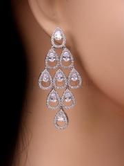 Серьги с цирконами Viva из Посеребренная бижутерия от  2