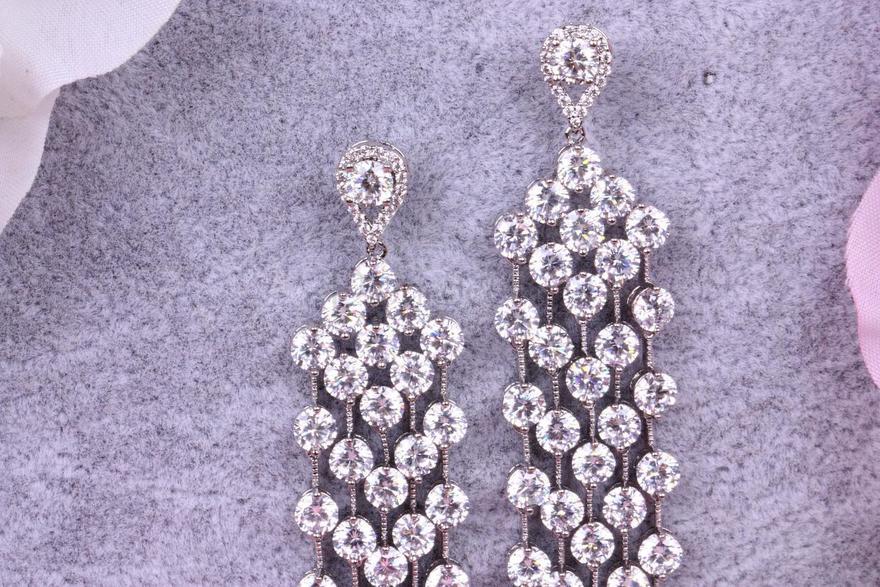 Серьги с цирконами Merle из Посеребренная бижутерия от  3