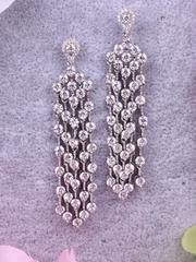 Серьги Звездопад с цирконами из Посеребренная бижутерия от  1