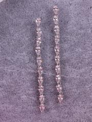 Длинные капельки с цирконами из Посеребренная бижутерия от  1