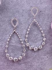 Серьги с цирконами Морзской бриз из Посеребренная бижутерия от  1