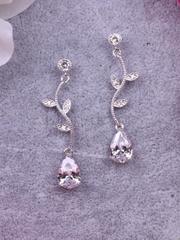 Серьги с цирконами Веточки из Посеребренная бижутерия от  1