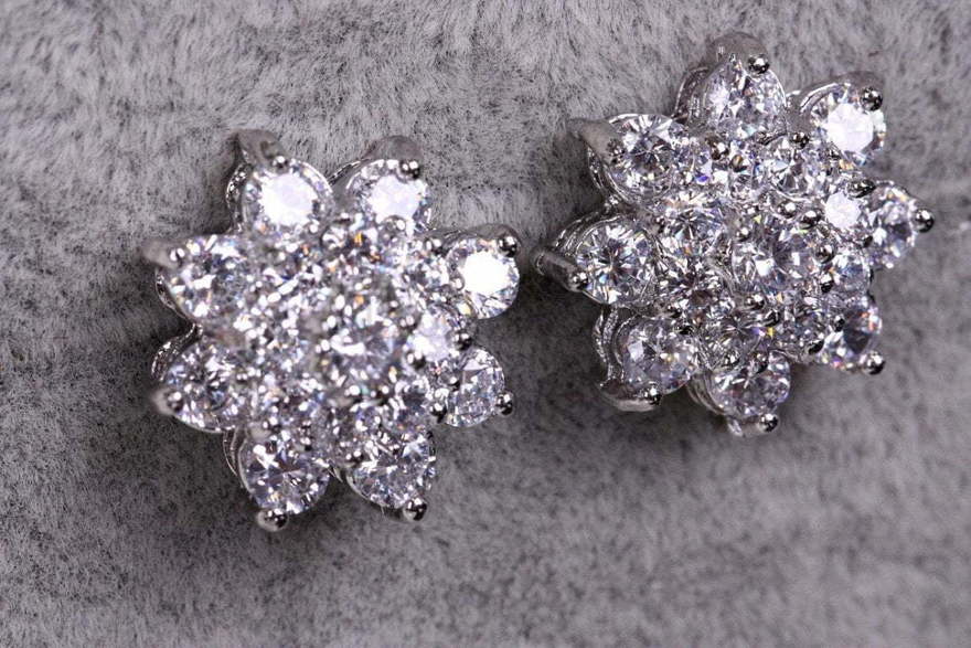 Серьги с цирконами Garcia из Посеребренная бижутерия от  2