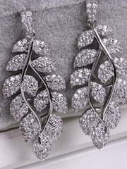 Серьги с цирконами Alba из Посеребренная бижутерия от  2