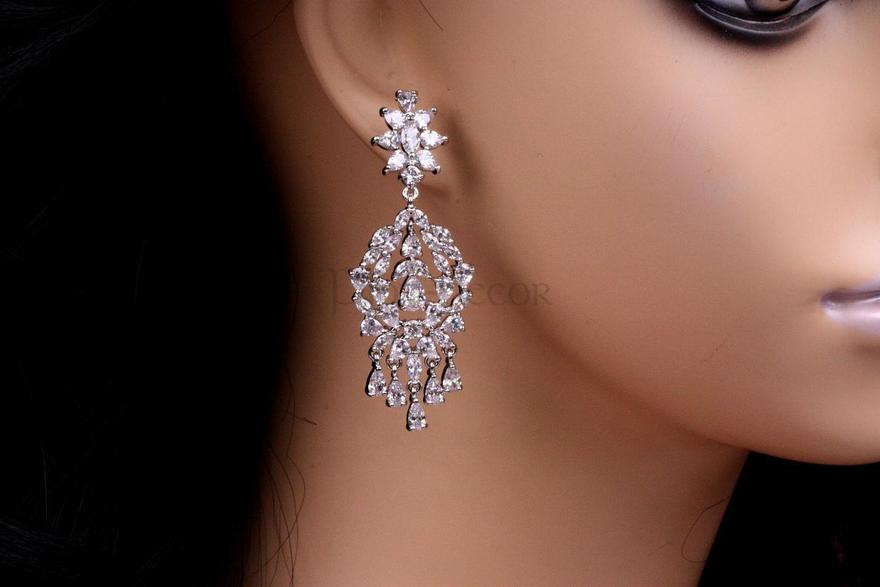 Серьги с цирконами Pavlin из Посеребренная бижутерия от  2