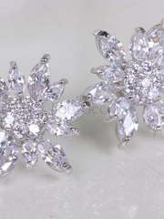 Серьги с цирконами Stars из Посеребренная бижутерия от  1