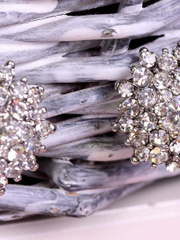 Серьги Звездочки серебристые из Посеребренная бижутерия от  2