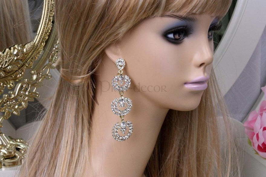 Серьги Царица золотистые из Позолоченная бижутерия от  3