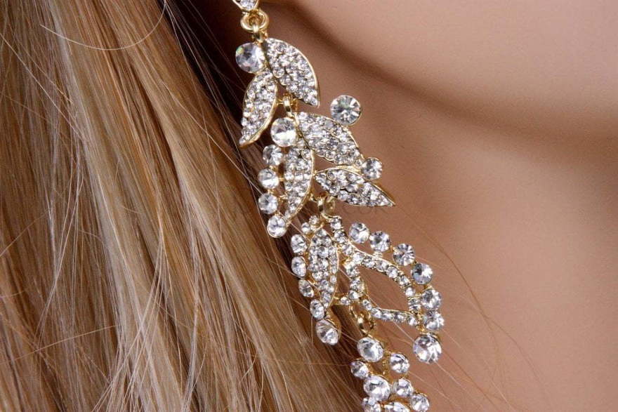 Серьги Лепестки gold из Позолоченная бижутерия от  2