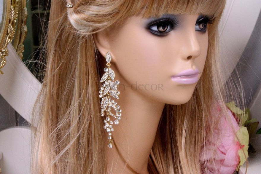 Серьги Лепестки gold из Позолоченная бижутерия от  3