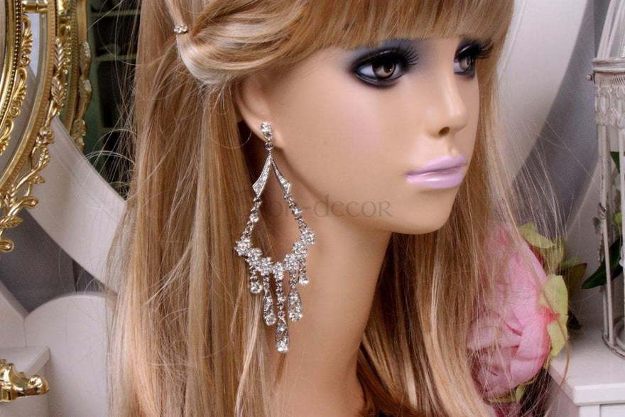 Серьги Цветы из Посеребренная бижутерия от  3