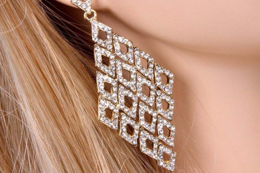 Серьги Квадратики - gold из Позолоченная бижутерия от  2