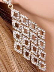 Серьги Квадратики - gold из Позолоченная бижутерия от  2