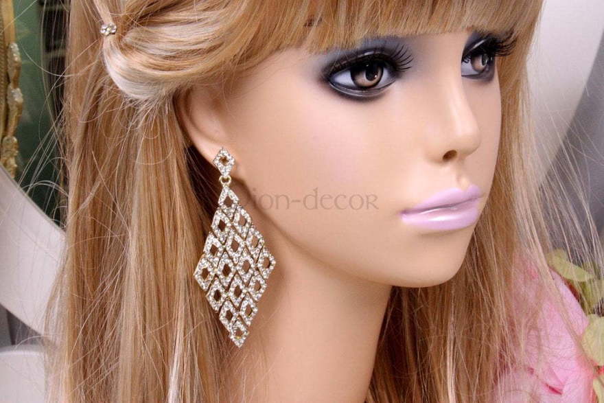 Серьги Квадратики - gold из Позолоченная бижутерия от  3