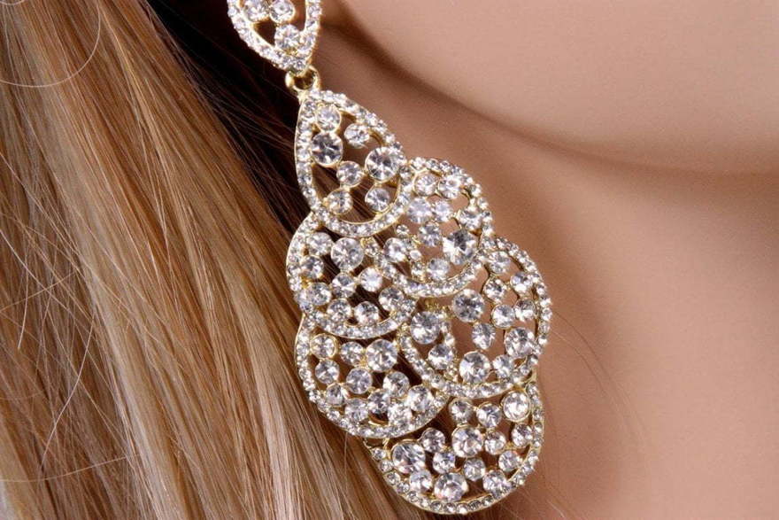 Серьги Узорные gold из Позолоченная бижутерия от  2