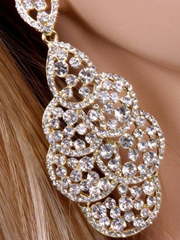 Серьги Узорные gold из Позолоченная бижутерия от  2