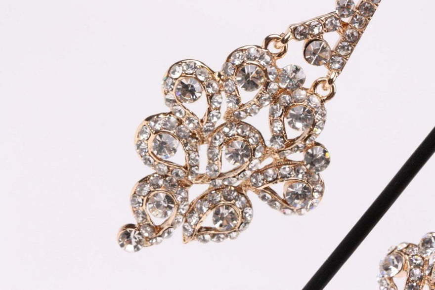 Серьги Вечерние золотистые из Позолоченная бижутерия от  2