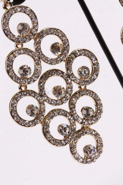 Серьги Бальные золотистые из Позолоченная бижутерия от  2