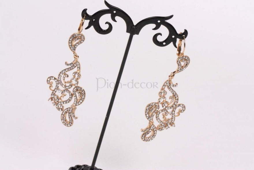 Серьги Завитки из Позолоченная бижутерия от  3