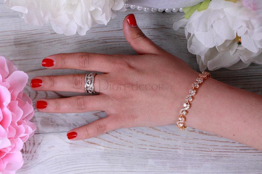 Браслет Brilliant с цирконами из Позолоченная бижутерия от  2