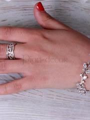 Браслет Ветви с цирконами из Посеребренная бижутерия от  2