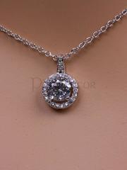 Цирконовая подвеска Сircle с цепочкой из Посеребренная бижутерия, Цирконий от  2