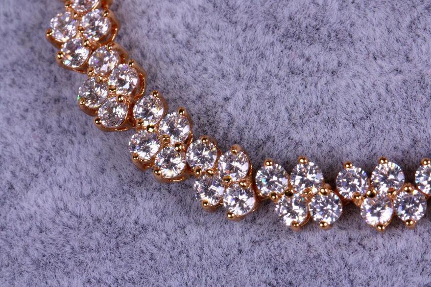 Браслет на невестину ручку с цирконами из Позолоченная бижутерия от  4