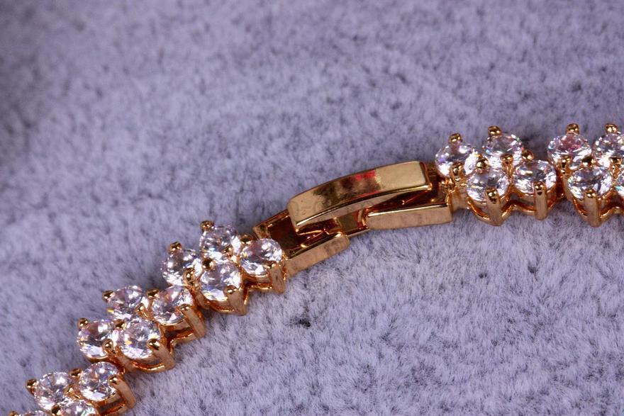 Браслет на невестину ручку с цирконами из Позолоченная бижутерия от  5