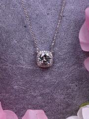 Цирконовая подвеска Иллюзион с цепочкой из Посеребренная бижутерия, Цирконий от  1