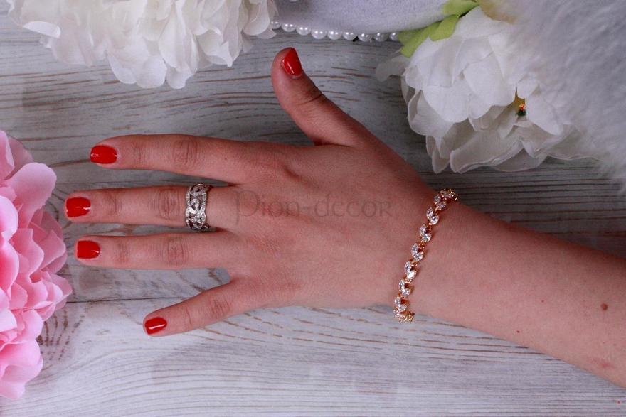 Браслет с цирконами gold из Позолоченная бижутерия от  2