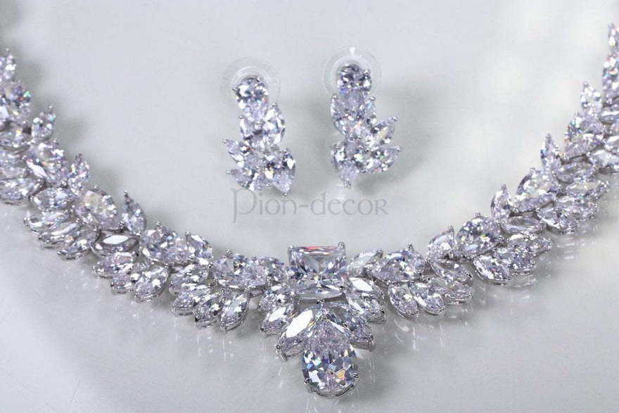 Комплект с цирконами Verona из Посеребренная бижутерия от  2