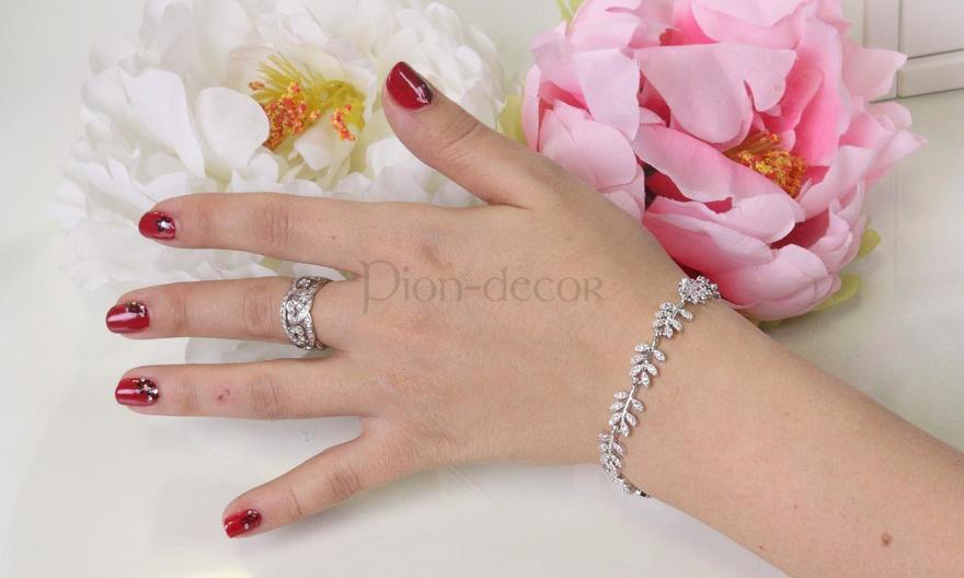 Браслет Cannes с цирконами из Посеребренная бижутерия от  2