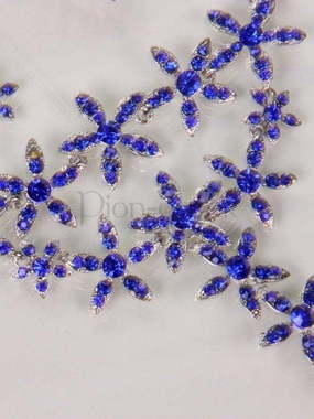 Комплект Цветочный синий из Посеребренная бижутерия от  2