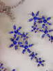 Комплект Цветочный синий из Посеребренная бижутерия от  3