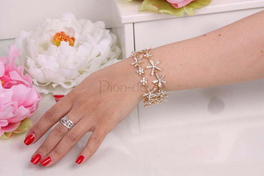 Браслет Цветочная поляна gold из Позолоченная бижутерия от  2