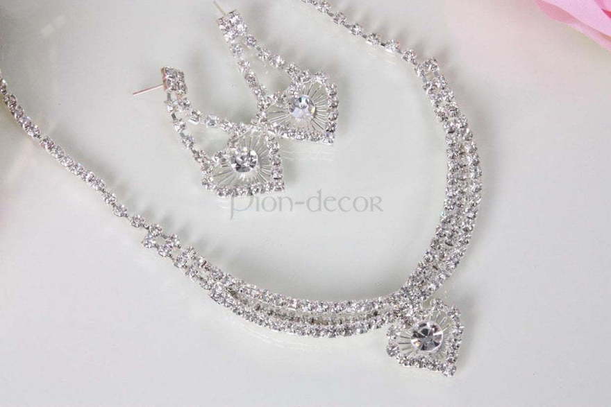 Комплект Сердечко из Посеребренная бижутерия от  2