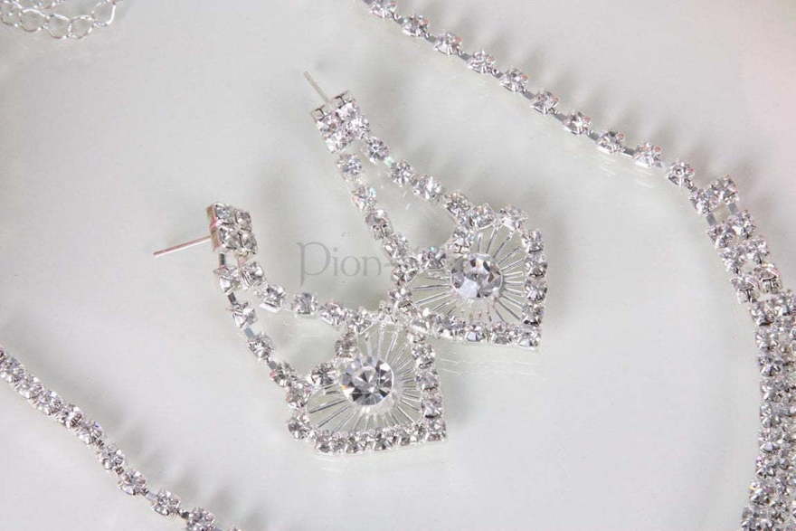 Комплект Сердечко из Посеребренная бижутерия от  3